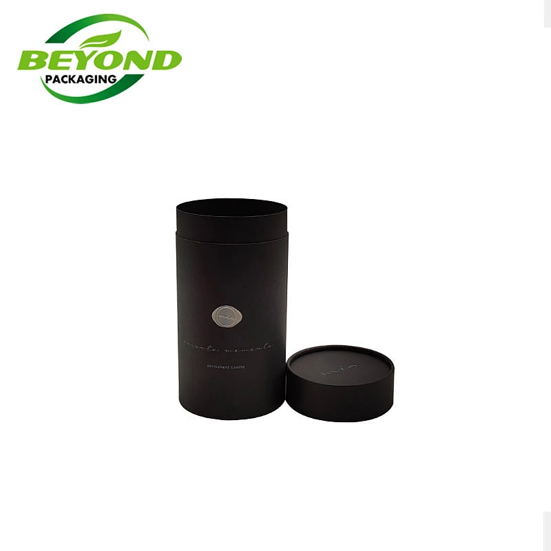 Custom Size Kraft Round Black Paper Tube 5 Packaging Cylinder Cardboard 2pcs Paper Candle Tubes