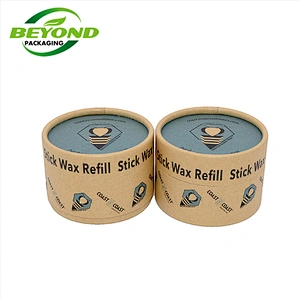 Biodegradable paper cardboard cosmetic eco friendly skincare packaging kraft paper jar small tube for lip balm salve packaging