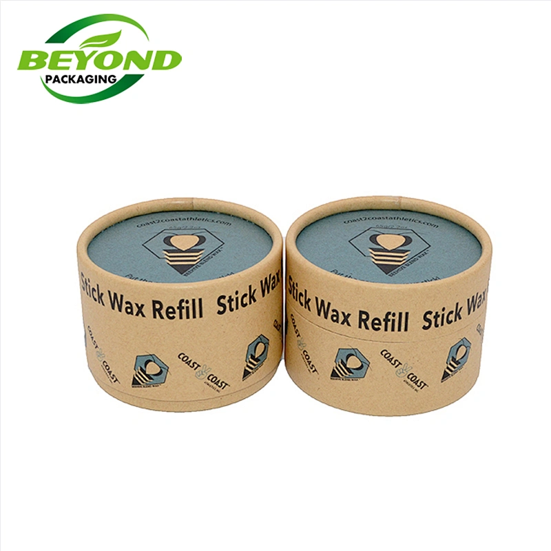 Biodegradable paper cardboard cosmetic eco friendly skincare packaging kraft paper jar small tube for lip balm salve packaging