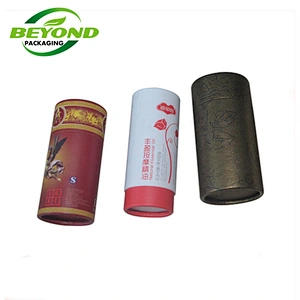 Eco Friendly Biodegradable Cardboard Cylinder Cosmetics Paper Packaging Box Recycled Paper Tube with Custom Printing For Bottle