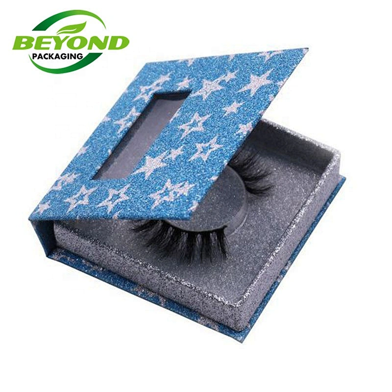 Hot Selling Eco Friendly Luxury Custom Logo Eyelashes Boxes Packaging With Clear PVC Window