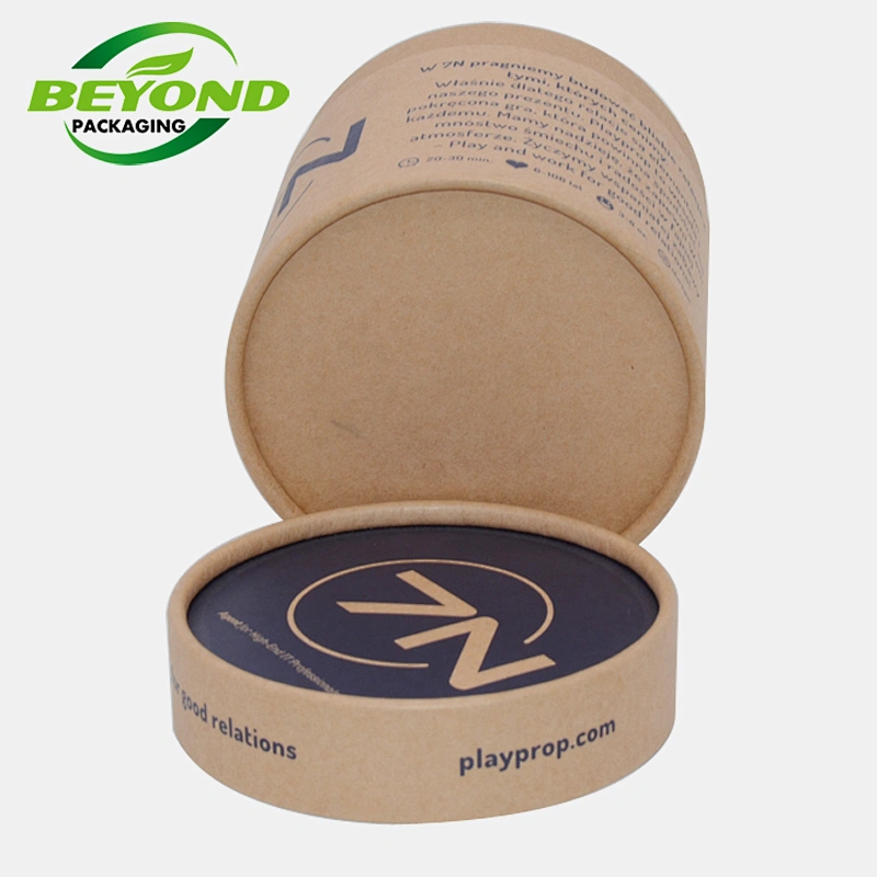 Environmental Recycled  Paper Cardboard Round Logo Candle Packaging For Personalised  candle and wax melt packaging