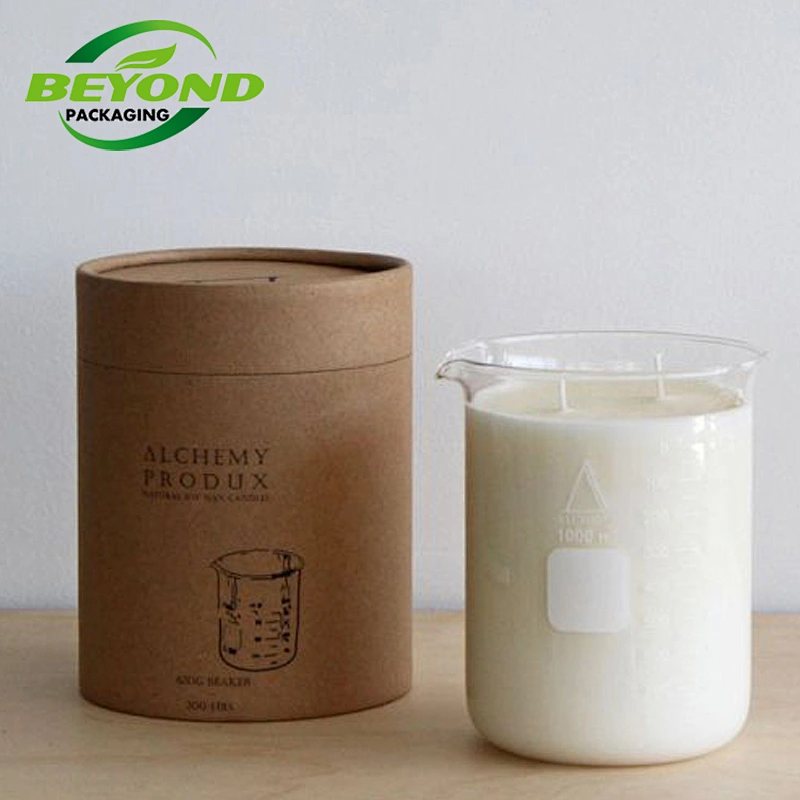 Hot sale Luxury  Biodegradable Round Rigid Cardboard Custom Logo Candle Paper Packaging Box for Candle