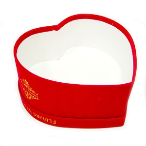 Luxury Red Velvet Paper Flower Packaging Box Wholesale Custom Recycle Heart Shape Cardboard Wedding Box Gift Packaging Accept