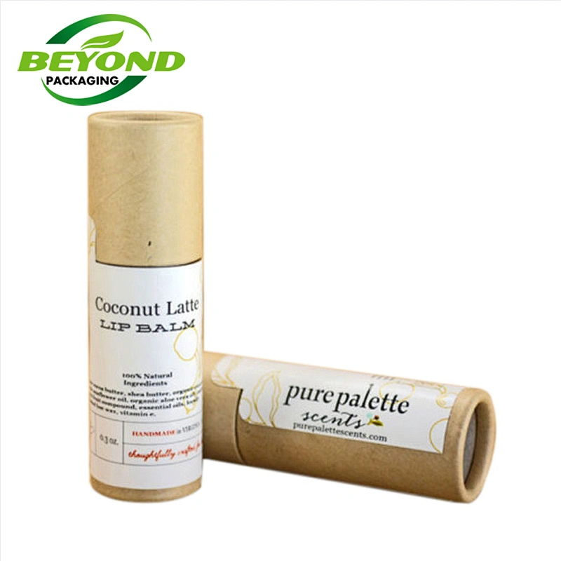 Custom Printed Cardboard Deodorant Container Eco Friendly 60g Sunscreen Sticker Packaging Tube Push Up Paper Tubes