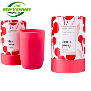Recyclable Colorful Printing Custom Size Kraft Candle Paper Tube Packaging Box