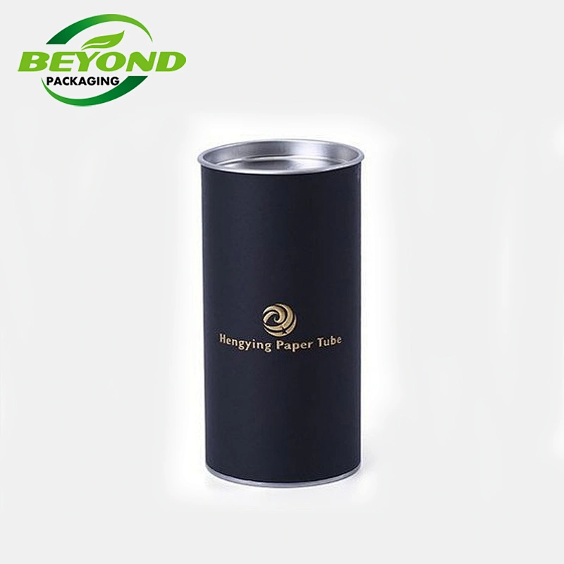 Food Grade High Quality Round Cylinder Custom Printing Cans Metal Food Tin Box for Tea Packaging With Metal Tin Lid