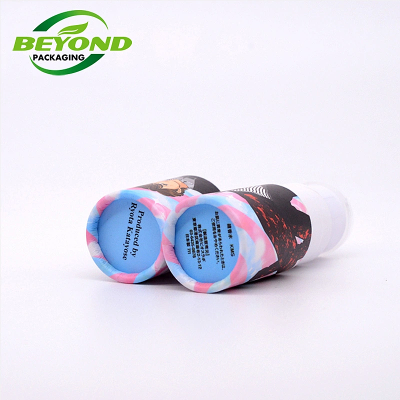 Custom Printing Cardboard Paper Tube Containers Twist up Paper Tube for 25g Solid Perfume Deodorant Lip Balm Highlighter