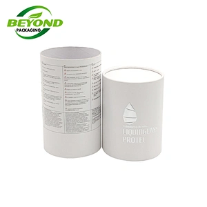 Wholesale Recycled Round White Kraft Cardboard Paper Tube For Cosmetic Packaging Custom Printing Cylinder Packing box