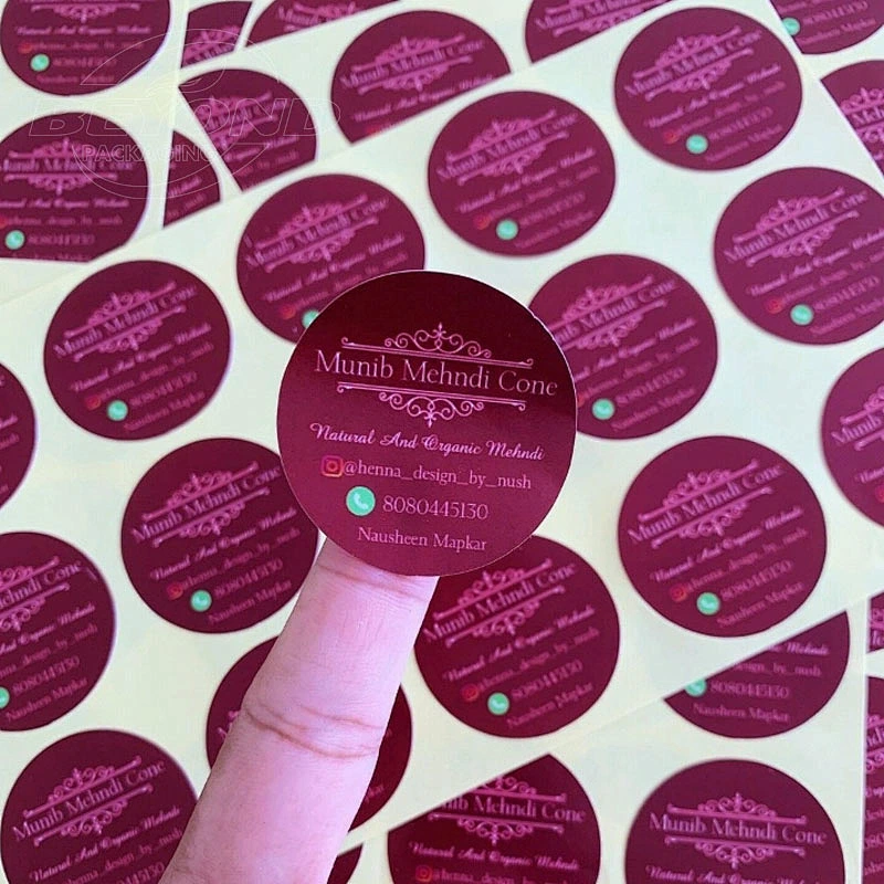 Branding Packing Packaging Private Label Sticker Customized Small Printing Custom Logo Waterproof Sticker Label