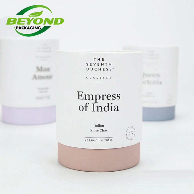 Customized Round Recycled Cylinder Luxury Candle Packaging Boxes Gift Boxes for Candles