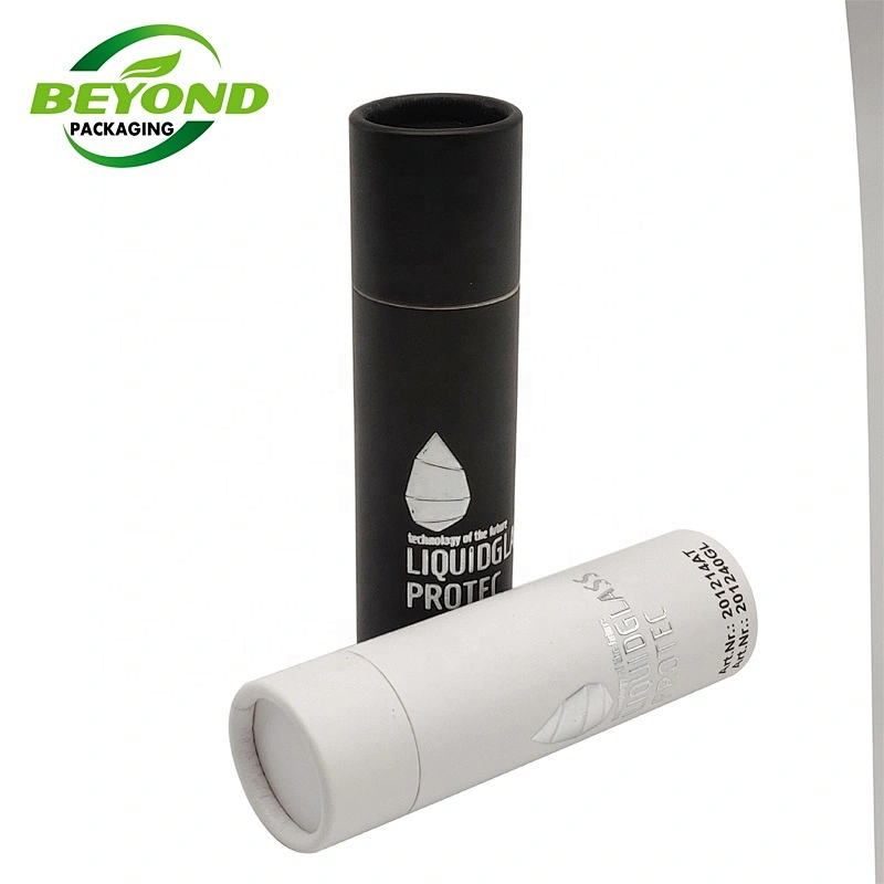 Wholesale High Quality Silver Stamping Mini Circular Skincare Cosmetic Package Paper Tube Box