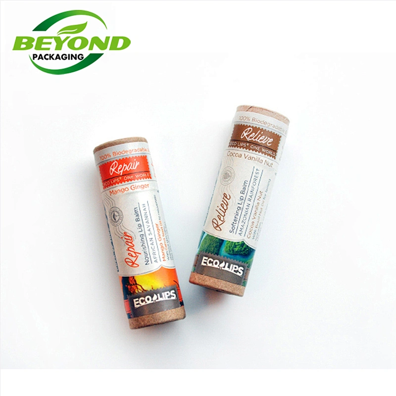 Custom Printed Cardboard Deodorant Container Eco Friendly 60g Sunscreen Sticker Packaging Tube Push Up Paper Tubes