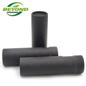 0.5oz 14g 100% biodegradable packaging cardboard push up deodorant stick containers white black brown kraft lip balm paper tube