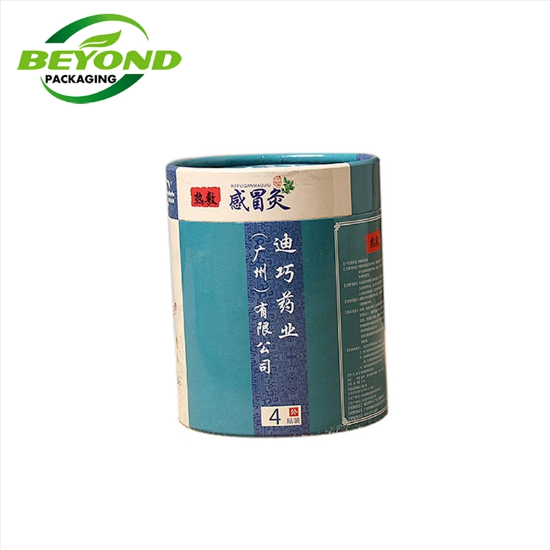 Custom printing logo tea paper tube packaging food grade cardboard cylinder container for tea round box packaging