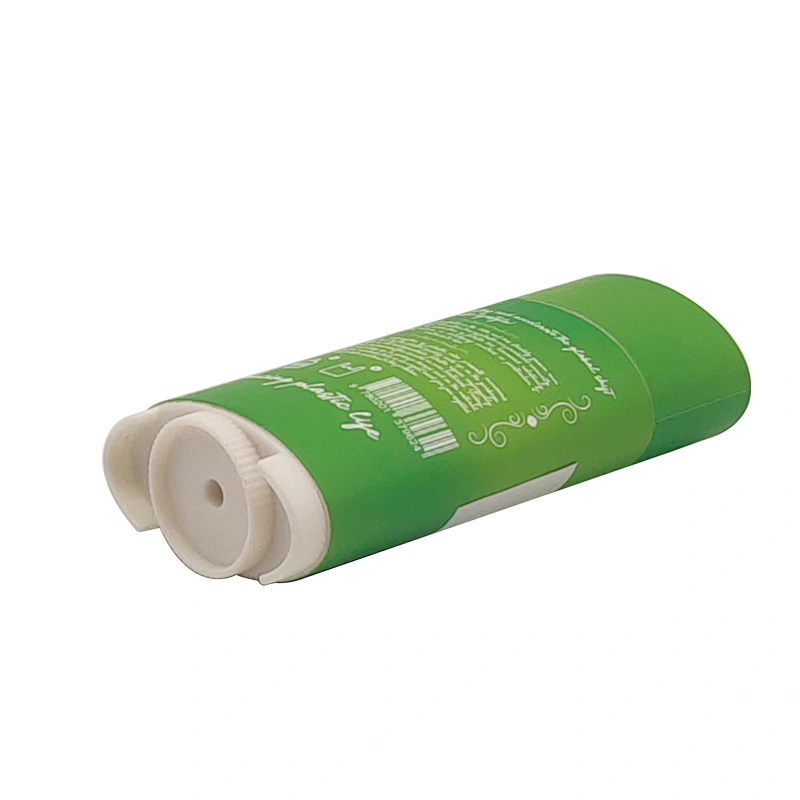 Biodegradable cosmetic kraft packaging solid Stick Containers oval screw-up stick cardboard deodorant/balm twist up tubes