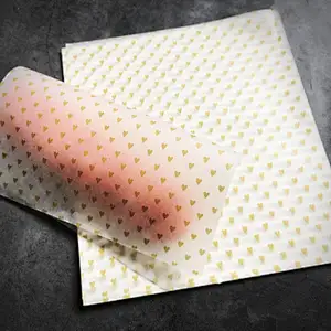 Recycled custom gold logo printed gift packaging thin tissue wrapping paper food grade wrapping paper