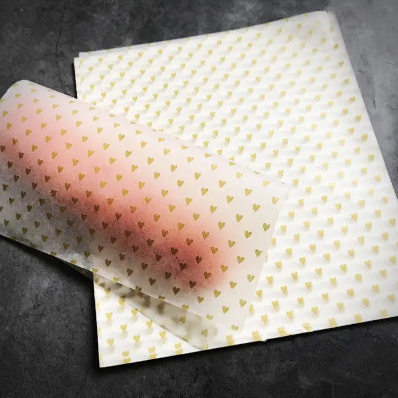 Recycled custom gold logo printed gift packaging thin tissue wrapping paper food grade wrapping paper