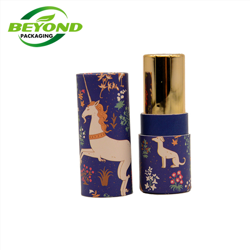 Round Empty Twist Up Paper Tube Packaging For Christmas Lipstick Environmental Protection And Recycling Custom Printing