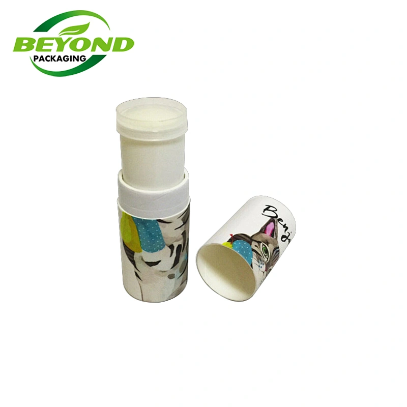 Custom printing cardboard solid perfume stick packaging paper tube containers