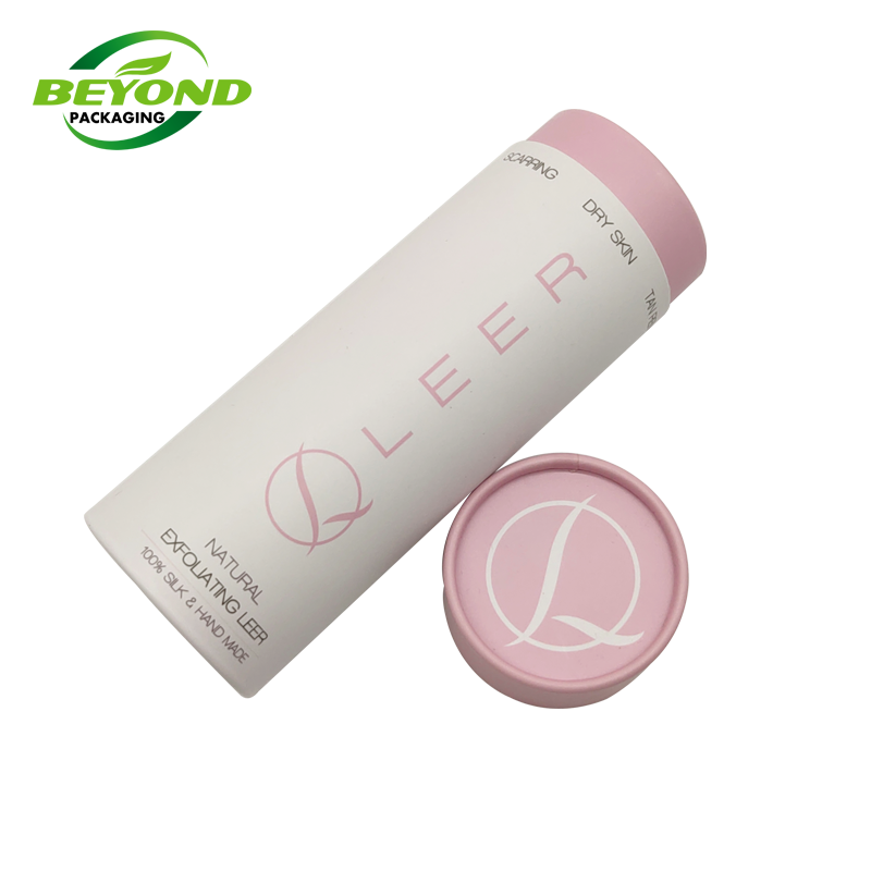 Biodegradable Custom Baby Pink Cylinder Boxes Socks/Bath Towel/T-shirt/Cosmetic Paper Tube Round Cylinder Packaging