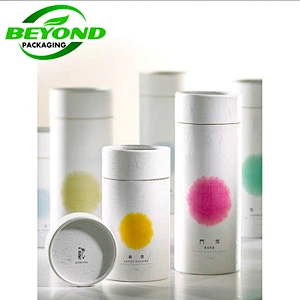 Custom Logo High Quality Large Round Cardboard Paper Tube With Lid  Recycled Material Products Packaging
