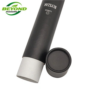Custom Biodegradable Black Printing Matt Long Shipping Mailing Kraft Paper Tube Packaging For Poster