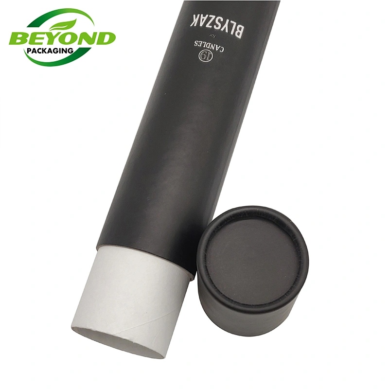 Custom Biodegradable Black Printing Matt Long Shipping Mailing Kraft Paper Tube Packaging For Poster