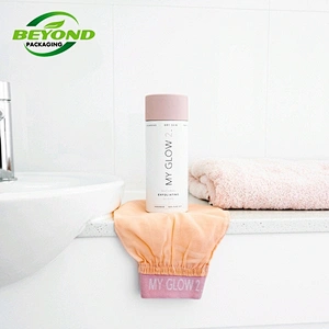 Round Pink Customized Canister Paper Tube Eco-friendly Cylinder Tube for Scarf Clothing Bath Towel BabySocks Packaging for gifts