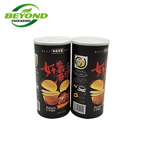 Recycled Wholesale Customized Food Grade Aluminum Foil Inside Cardboard Paper Tube for Pringles Packaging