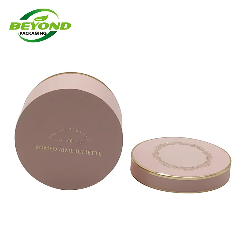 Biodegradable recycled customized kraft cardboard paper tube cylinder cosmetics packaging boxes with gold foil