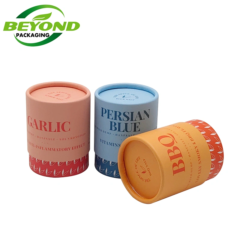 Wholesale Cardboard Container Cylinder Biodegradable Kraft Food Grade Paper Tubes chocolate Packaging Coffee Bean tube box