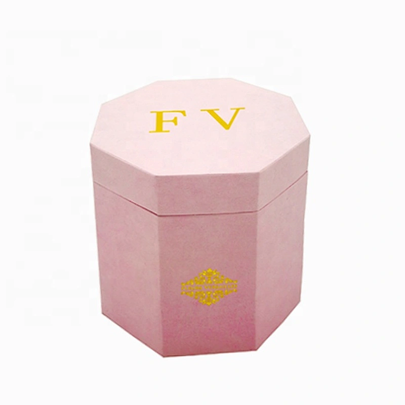 High Quality Paper Material Hexagonal Shape Flower Paper Packaging Carton Box