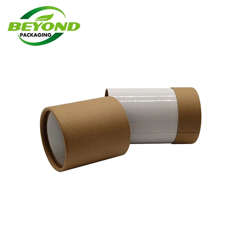 Cylinder Paper Tube Cotton Swabs High Quality Custom Size Recycle Kraft Paper Clear Window for Bamboo Packaging with PVC
