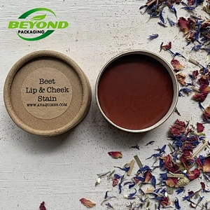 Custom Lip Balm Cardboard Biodegradable Cylinder Custom Printed Paper Tube Body Balm Jar Container