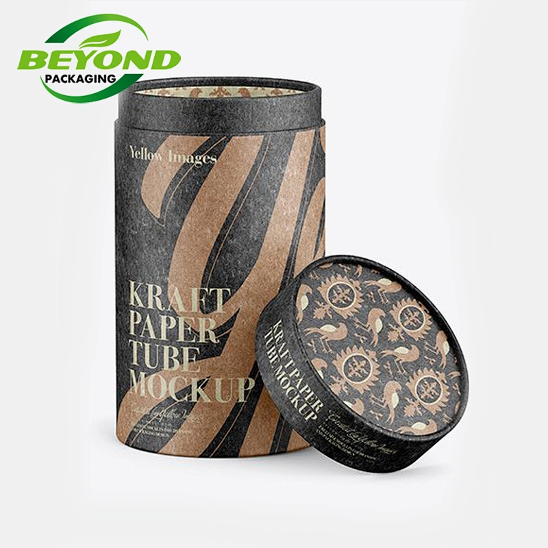 Wholesale 100% Recycled Material Round Kraft Core Cylinder Boxes Roasted Bean Coffee Packaging Cardboard Tube