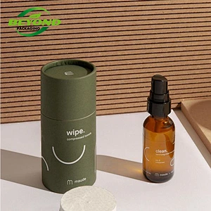 Elegant high quality 30ml cardboard dropper bottle packaging box packaging boxes for essential oil bottle	round tube cosmetic