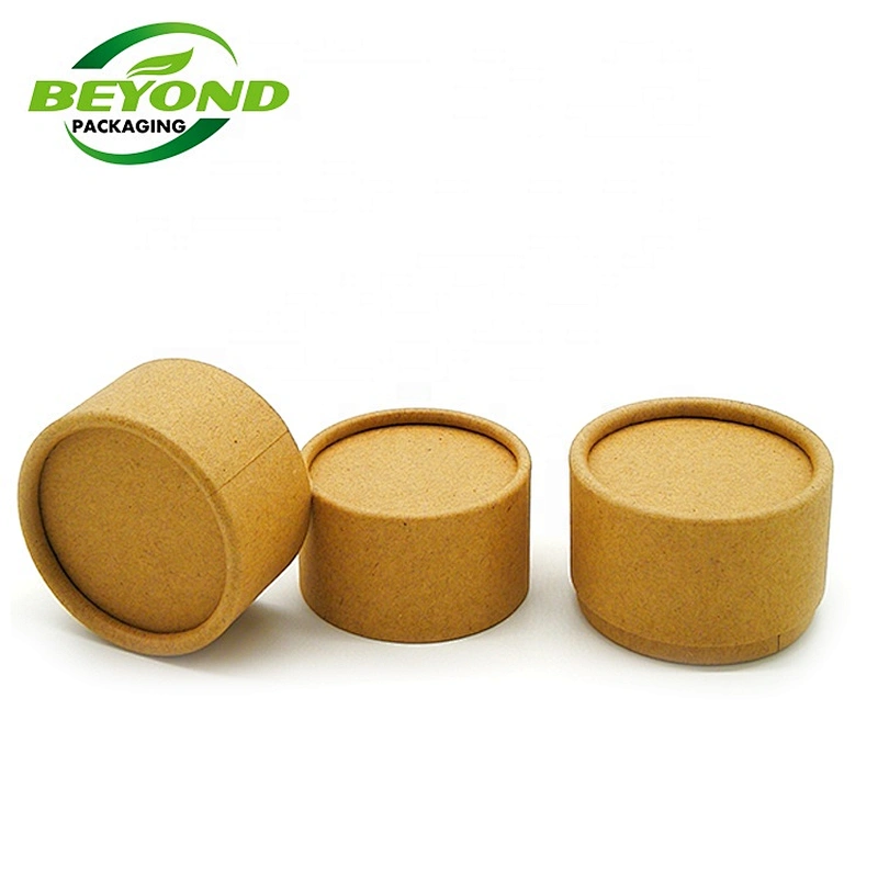 Custom High Quality Biodegradable Cylinder Cardboard Kraft Paper Tube Jar For Lip Balm/Deodorant Stick Packaging
