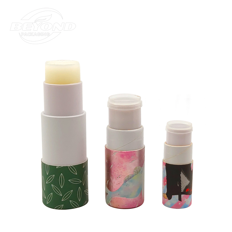 Custom Biodegradable Eco friendly Kraft Cardboard Skin Care Packaging For 15g/50g Deodorant Stick Container Twist Up Paper Tube