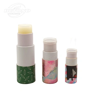 Custom Biodegradable Eco friendly Kraft Cardboard Skin Care Packaging For 15g/50g Deodorant Stick Container Twist Up Paper Tube