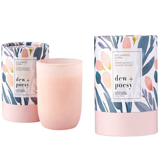 manufacturer Good Price custom lid and base eco friendly kraft paper tube packaging candle paper cover jar for luxury gift box