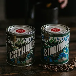 Biodegradable Recyclable Food Grade Cardboard Cylinder Coffee Beans Powder Tea Large Cardboard Tube Packaging With Metal lids