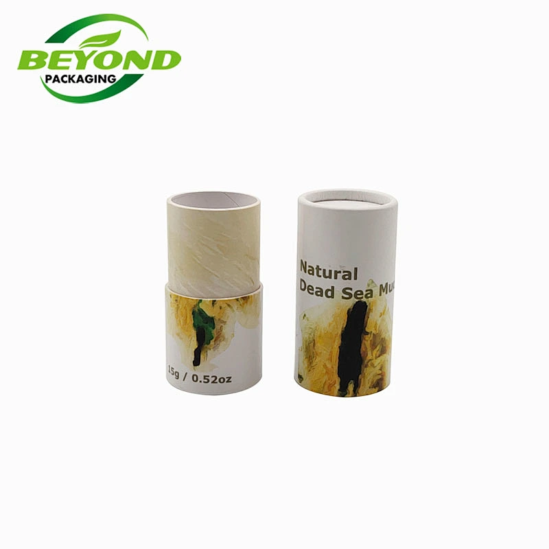 10ml 15ml 20ml 30ml glass dropper bottle recycled kraft cardboard with CMYK printing round art paper cosmetic packaging