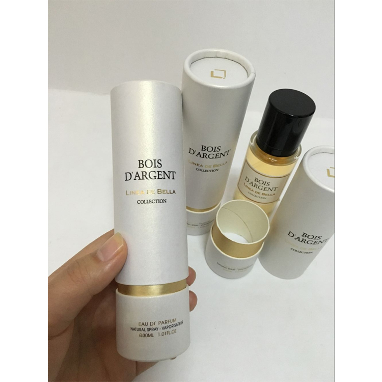 Custom cardboard iridescent paper 30ml essential oil perfume bottle box packaging tube