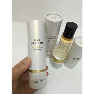 Custom cardboard iridescent paper 30ml essential oil perfume bottle box packaging tube