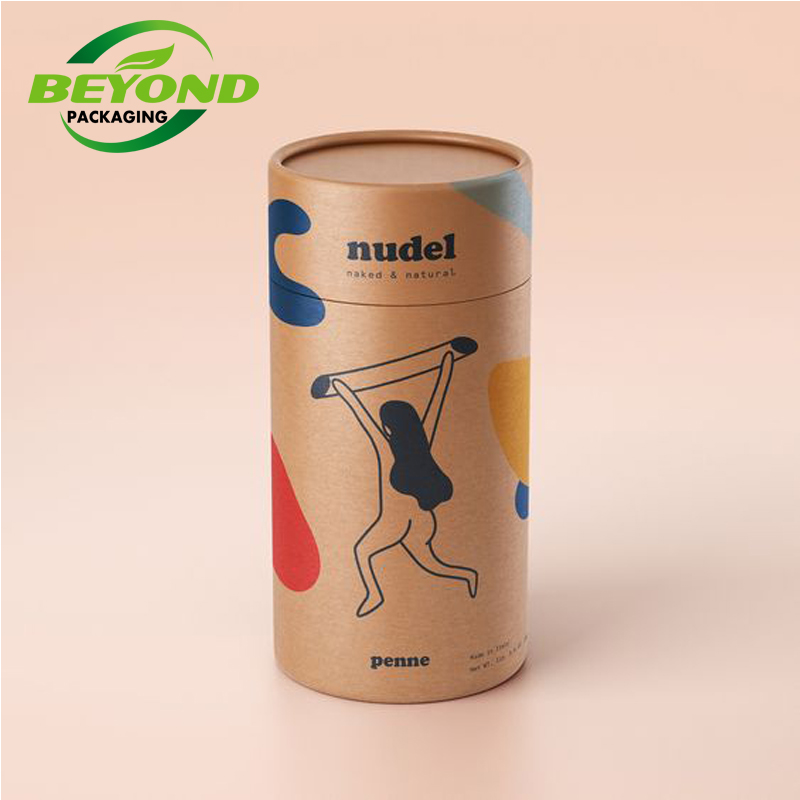 Wholesale Recycled Hot Sale CMYK Printing Paper Cylinder PackageTube For Tea Coffee With Paper Lid