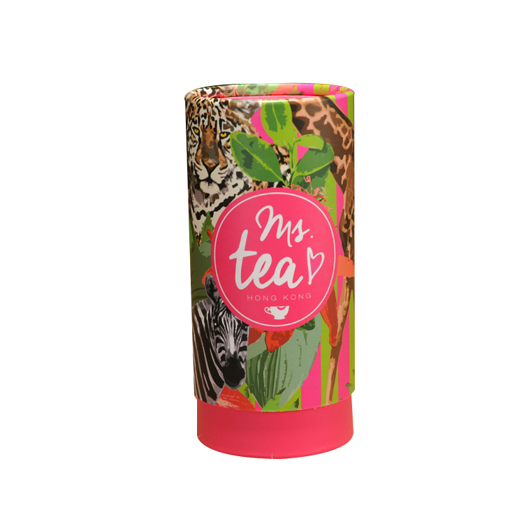 Customized Wholesale Luxury Cylinder Paperboard Tea Tube Packaging Paper Canister Cylinder Packaging Box