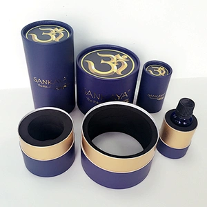 Biodegradable Luxury Cardboard Essential Oil Paper Tube With EVA Insert For CBD/Hemp Oils Bottles