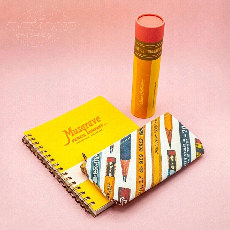 Cylinder Paper Tube For Crayons Pencils Pens Paints Case Set Stationery School Supplies Customized Gift Box With Custom Design