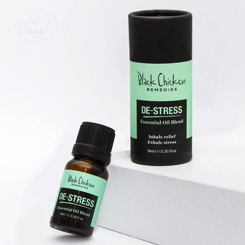 Essential Oil Matte Cardboard Serum Glass Dropper Bottle 50 Ml With Paper Cardboard Tube Cosmetic Bottle Containers Packaging
